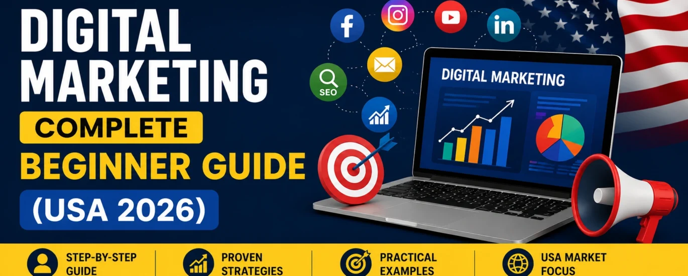 What Is Digital Marketing Complete Beginner Guide USA 2026 with SEO, Social Media, Email Marketing, and PPC Strategies